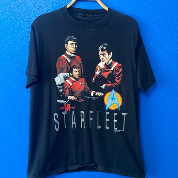 VTG ‘91 Star Trek Starfleet Klingon Tee - Picture 1 of 5